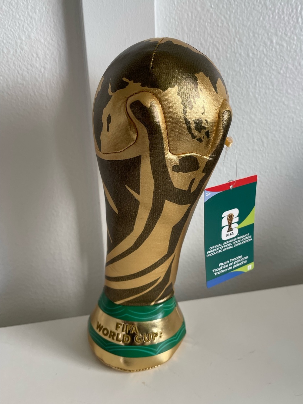 New FIFA World Cup Small Plush 2026 Gold Soft Soccer 10” Trophy